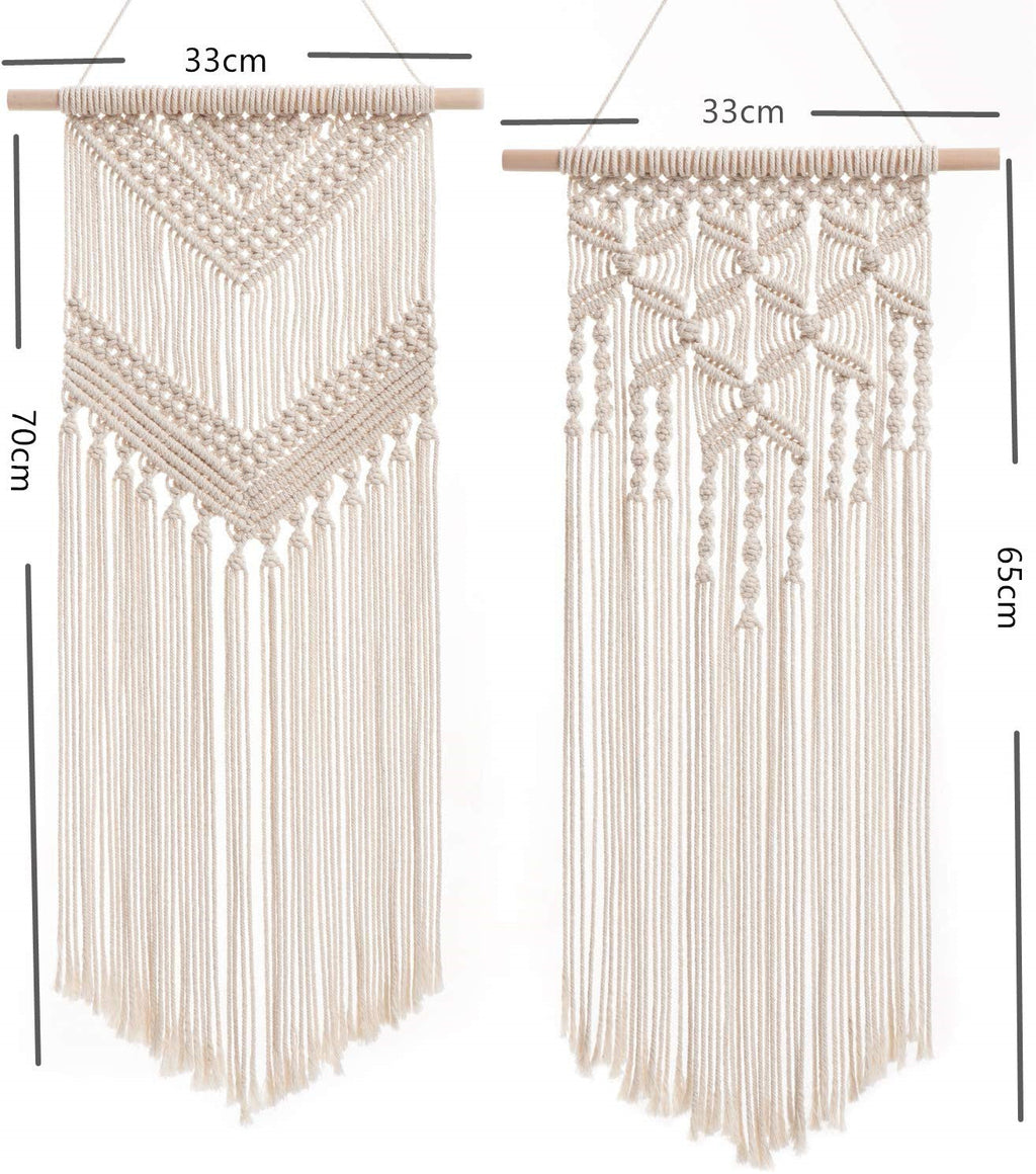 Macrame Wall Art Red White | Kelmera