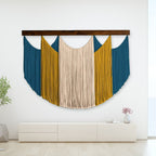 Macrame Wall Art Sky Blue Light Gray | Kelmera