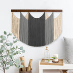 Macrame Wall Art Sky Blue Light Gray | Kelmera