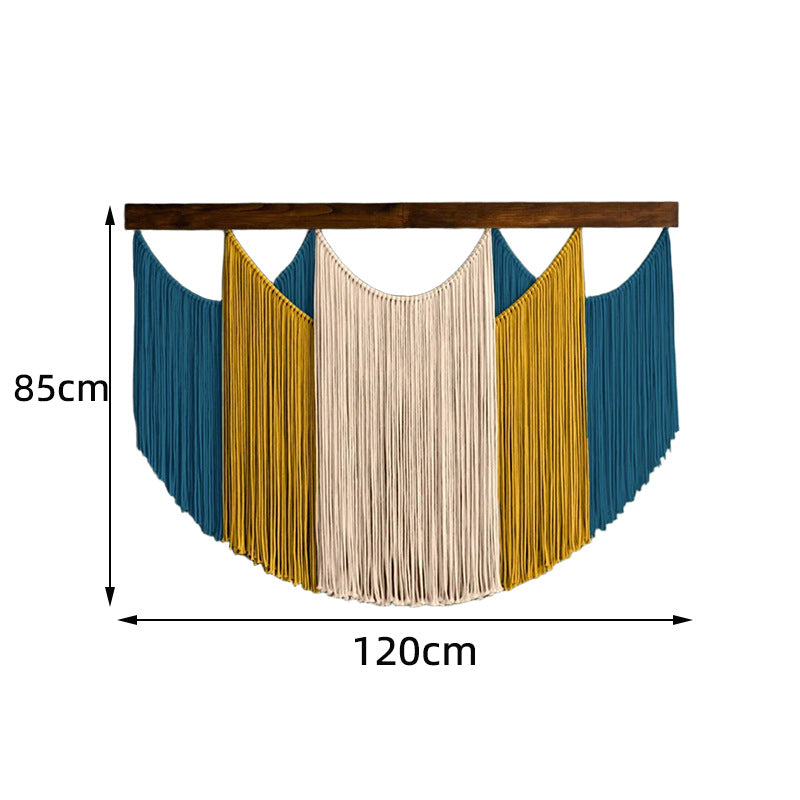 Macrame Wall Art Sky Blue Light Gray | Kelmera
