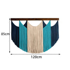 Macrame Wall Art Sky Blue Light Gray | Kelmera