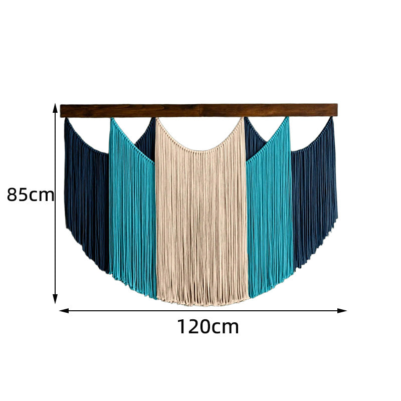 Macrame Wall Art Sky Blue Light Gray | Kelmera