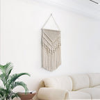 Macrame Wall Art Z040 Size Beige Cinnabar Red | Kelmera