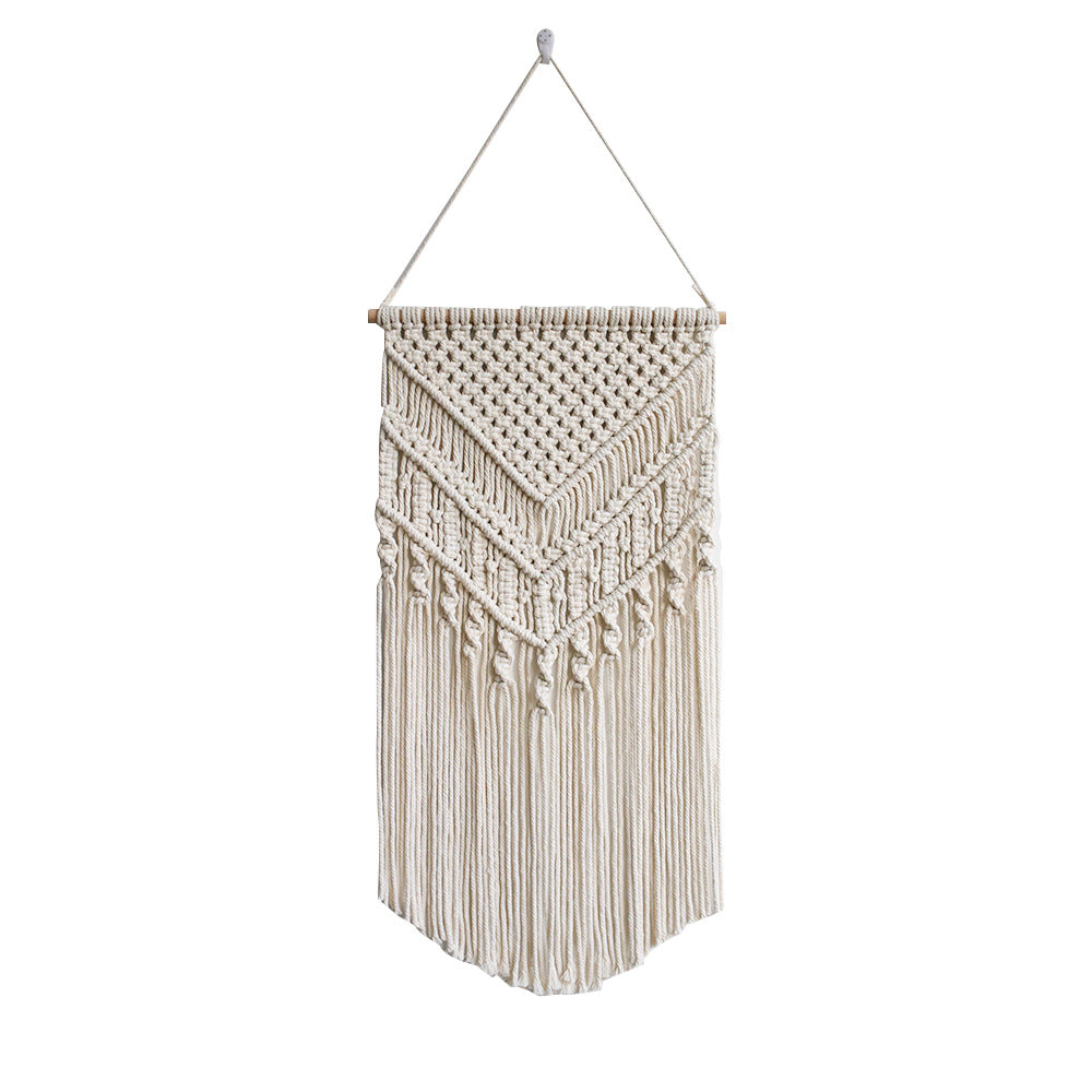 Macrame Wall Art Z040 Size Beige Cinnabar Red | Kelmera