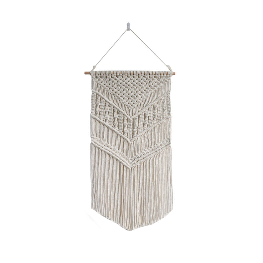 Macrame Wall Art Z040 Size Beige Cinnabar Red | Kelmera