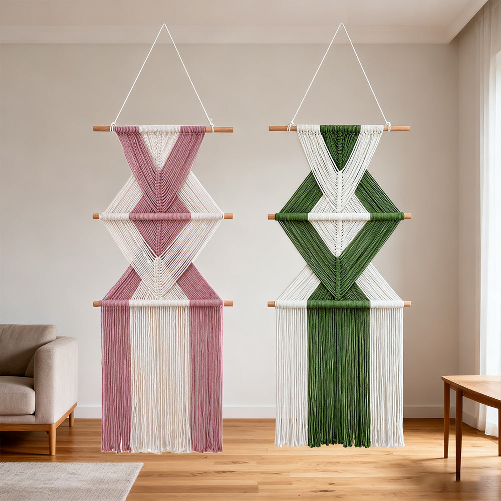 Macrame Wall Decor with Geometric Pattern | Kelmera