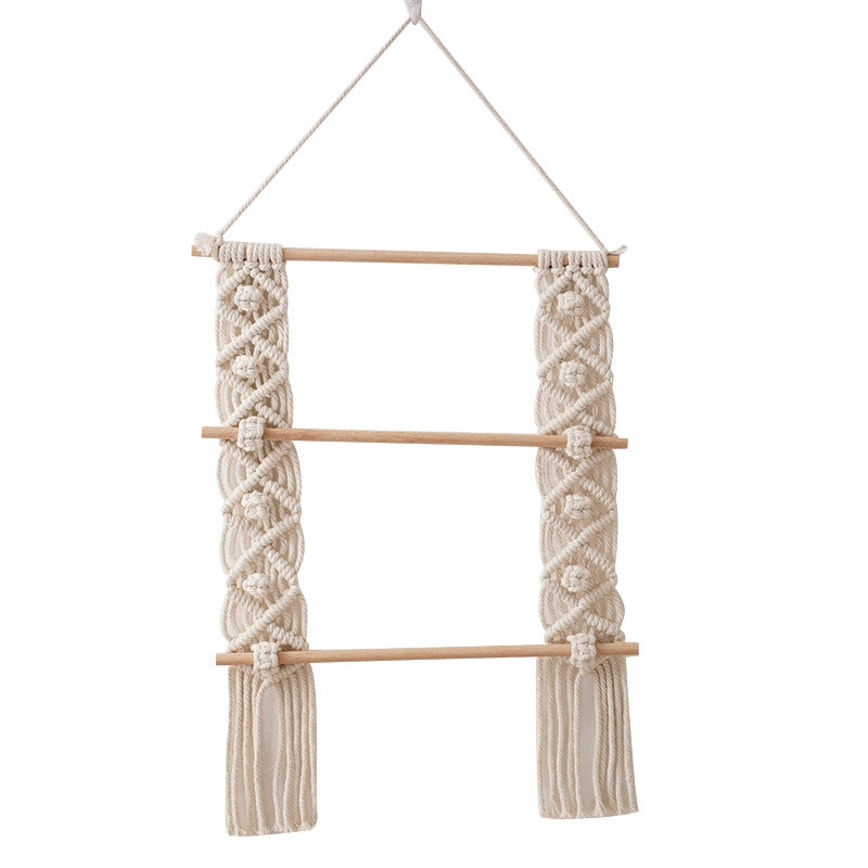 Macrame Wall Decor with Natural Wooden Accents | Kelmera