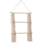 Macrame Wall Decor with Natural Wooden Accents | Kelmera