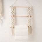 Macrame Wall Decor with Natural Wooden Accents | Kelmera