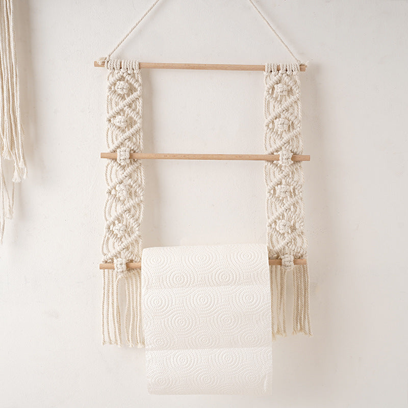 Macrame Wall Decor with Natural Wooden Accents | Kelmera