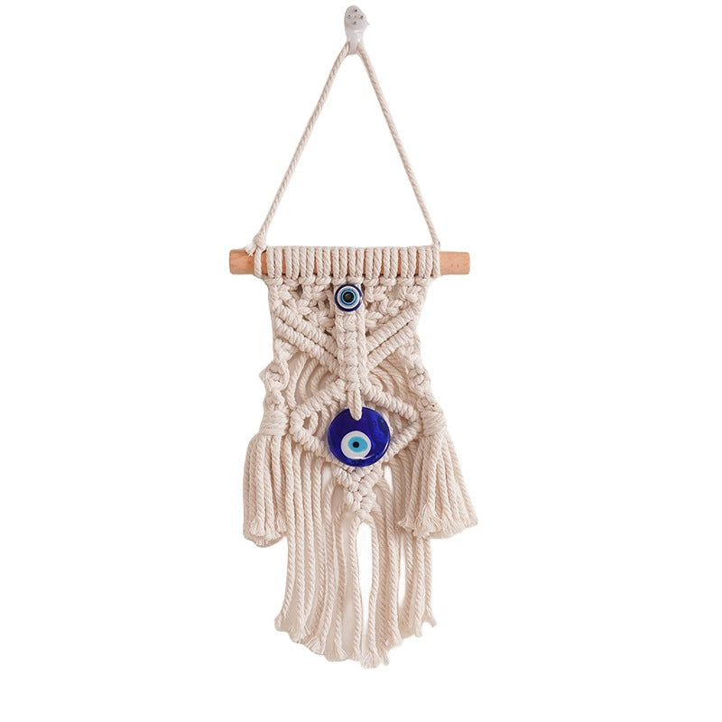 Macrame Wall Decor with Protective Evil Eye | Kelmera