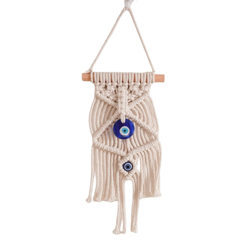 Macrame Wall Decor with Protective Evil Eye | Kelmera