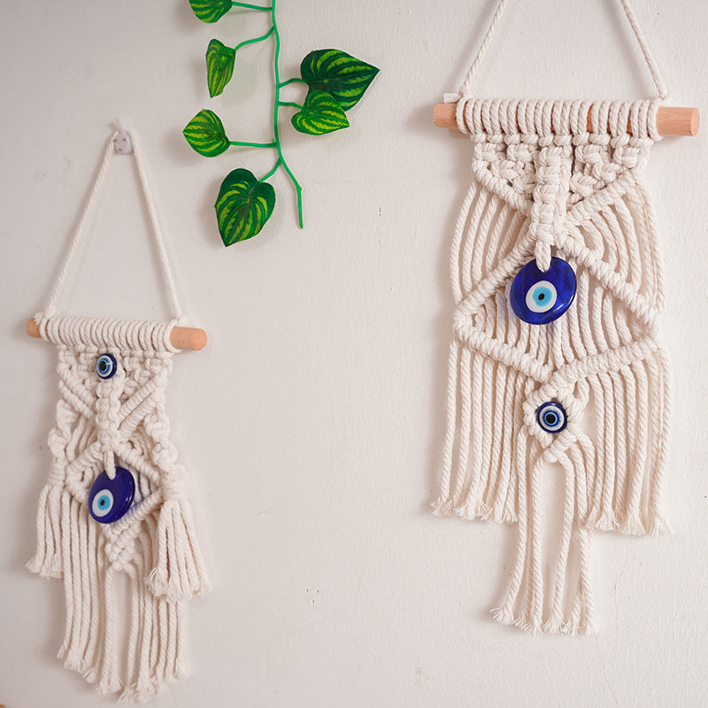 Macrame Wall Decor with Protective Evil Eye | Kelmera