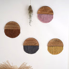 Macrame Wall Decor with Wooden Base | Kelmera