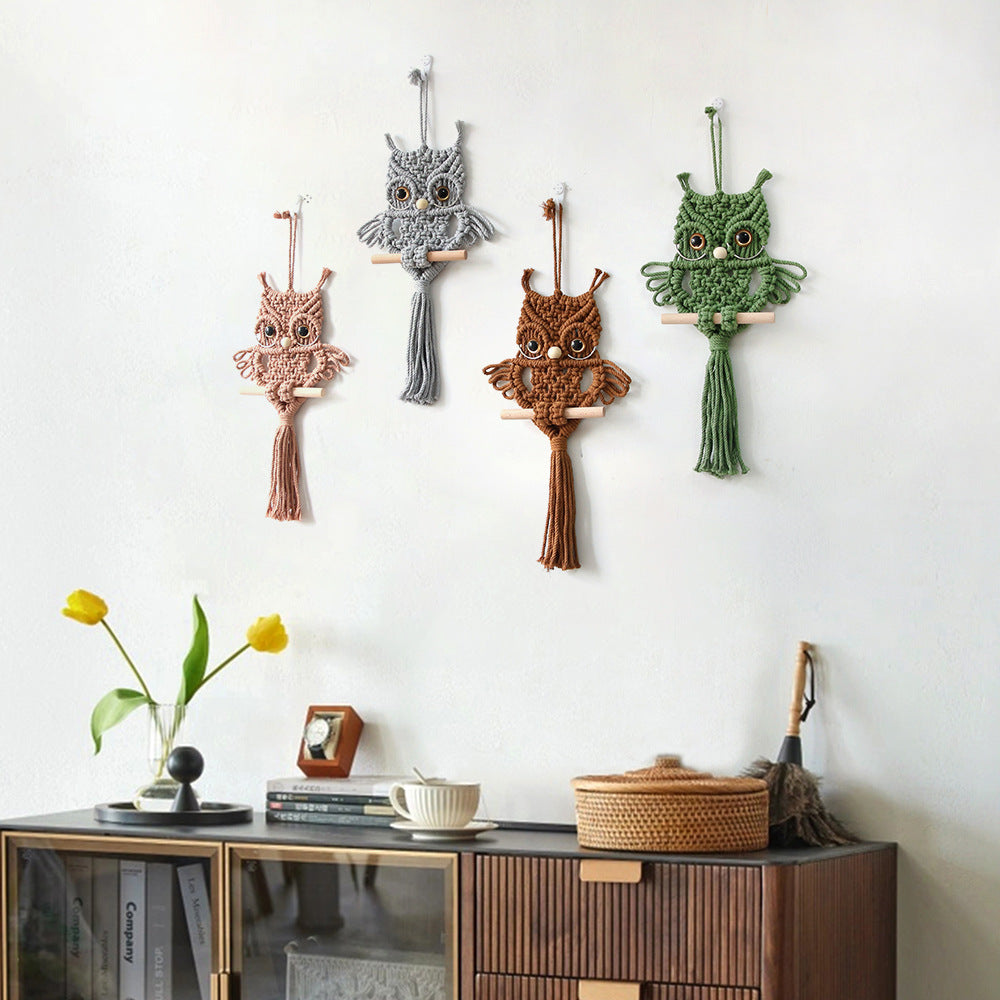 Macrame Wall Decoration Green Beige | Kelmera