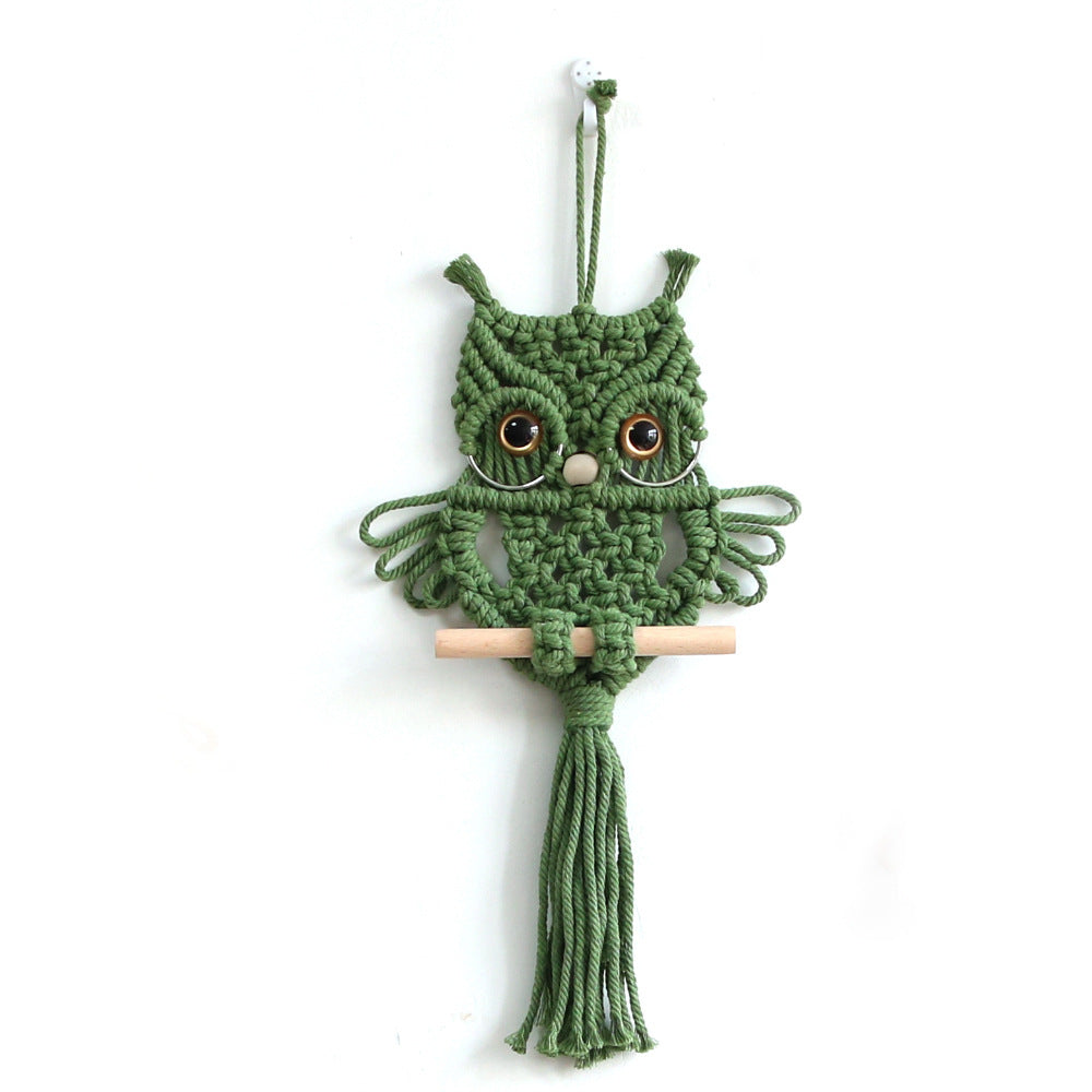 Macrame Wall Decoration Green Beige | Kelmera