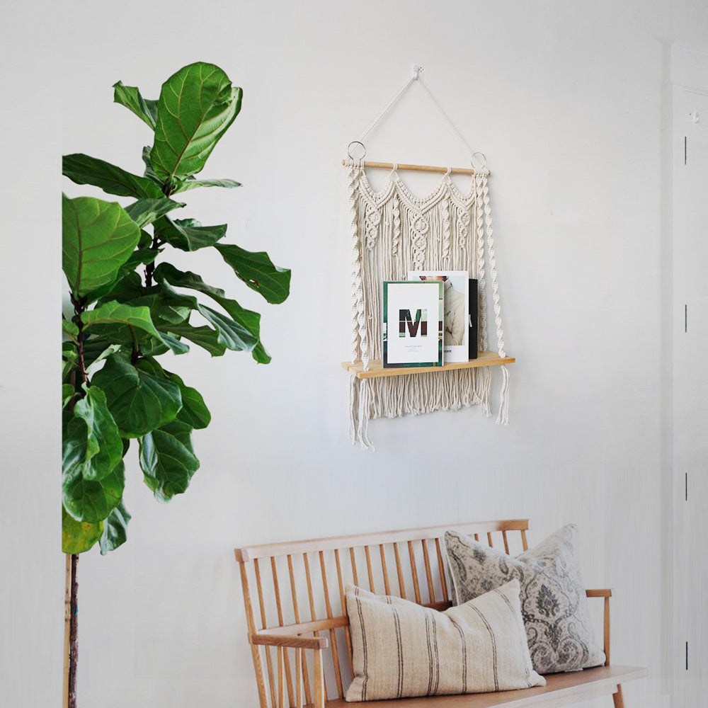 Macrame Wall Decoration Size Beige Red | Kelmera
