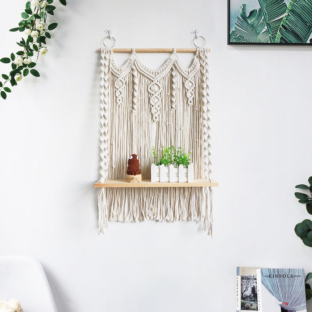 Macrame Wall Decoration Size Beige Red | Kelmera