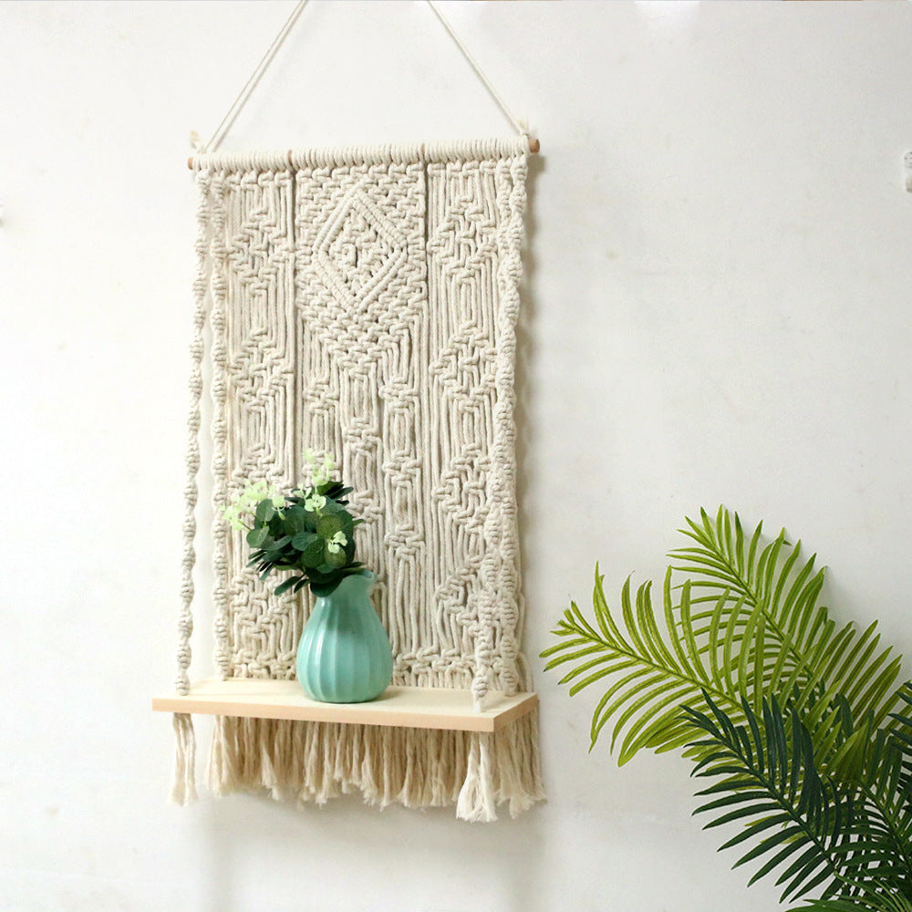 Macrame Wall Decoration Size Beige Red | Kelmera