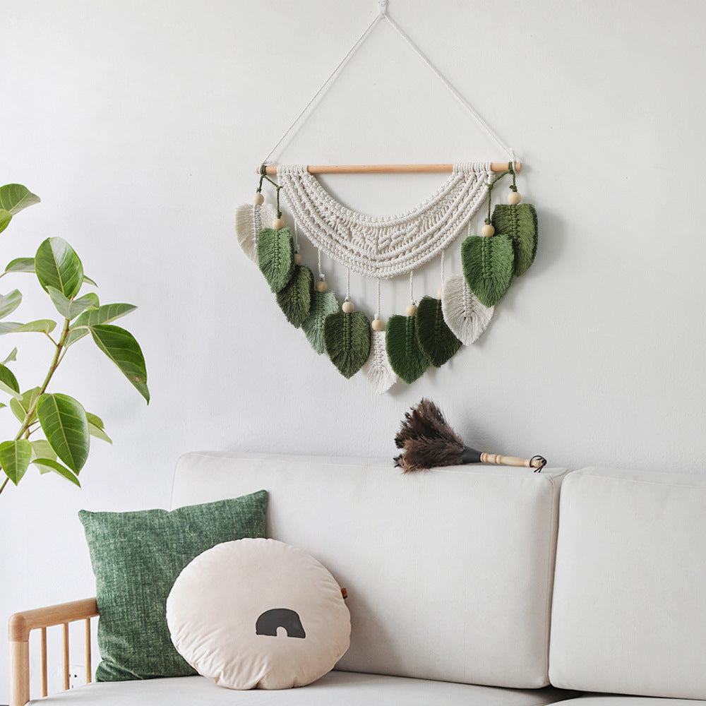 Macrame Wall Decoration with Leaf Design | Kelmera