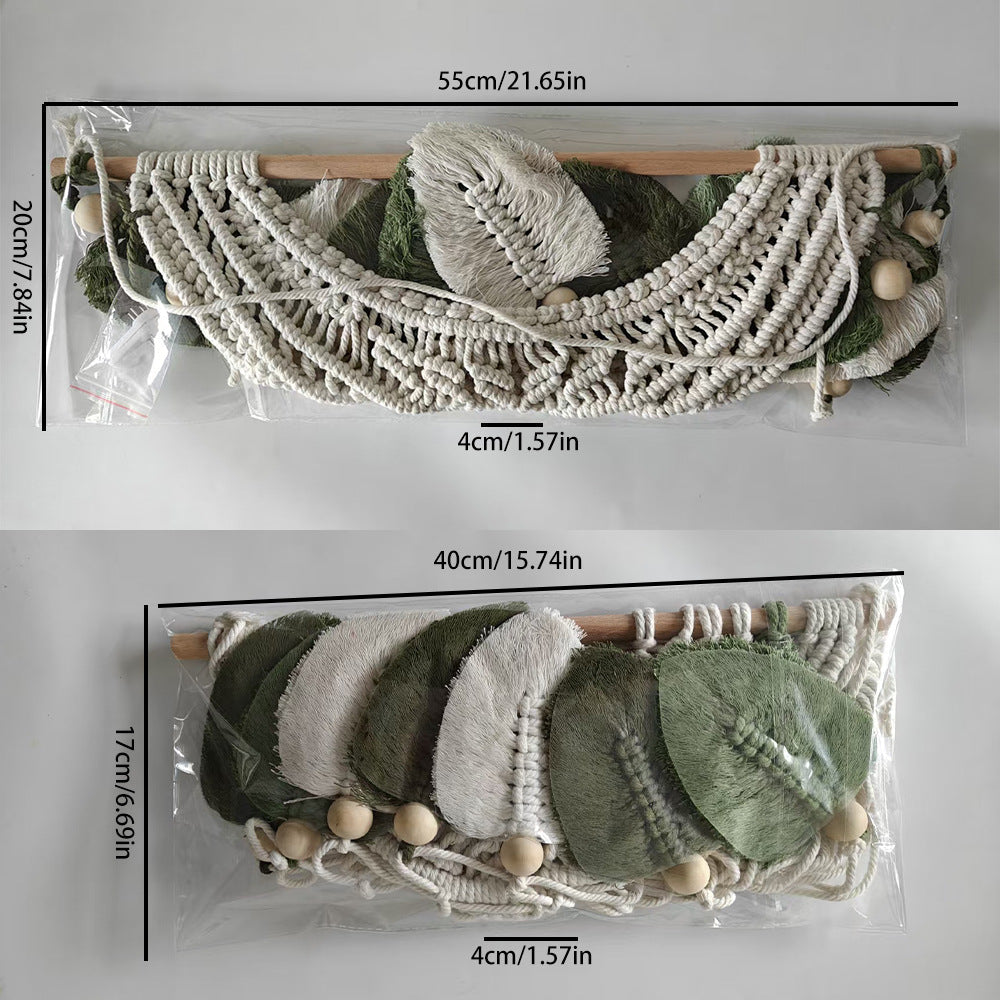 Macrame Wall Decoration with Leaf Design | Kelmera
