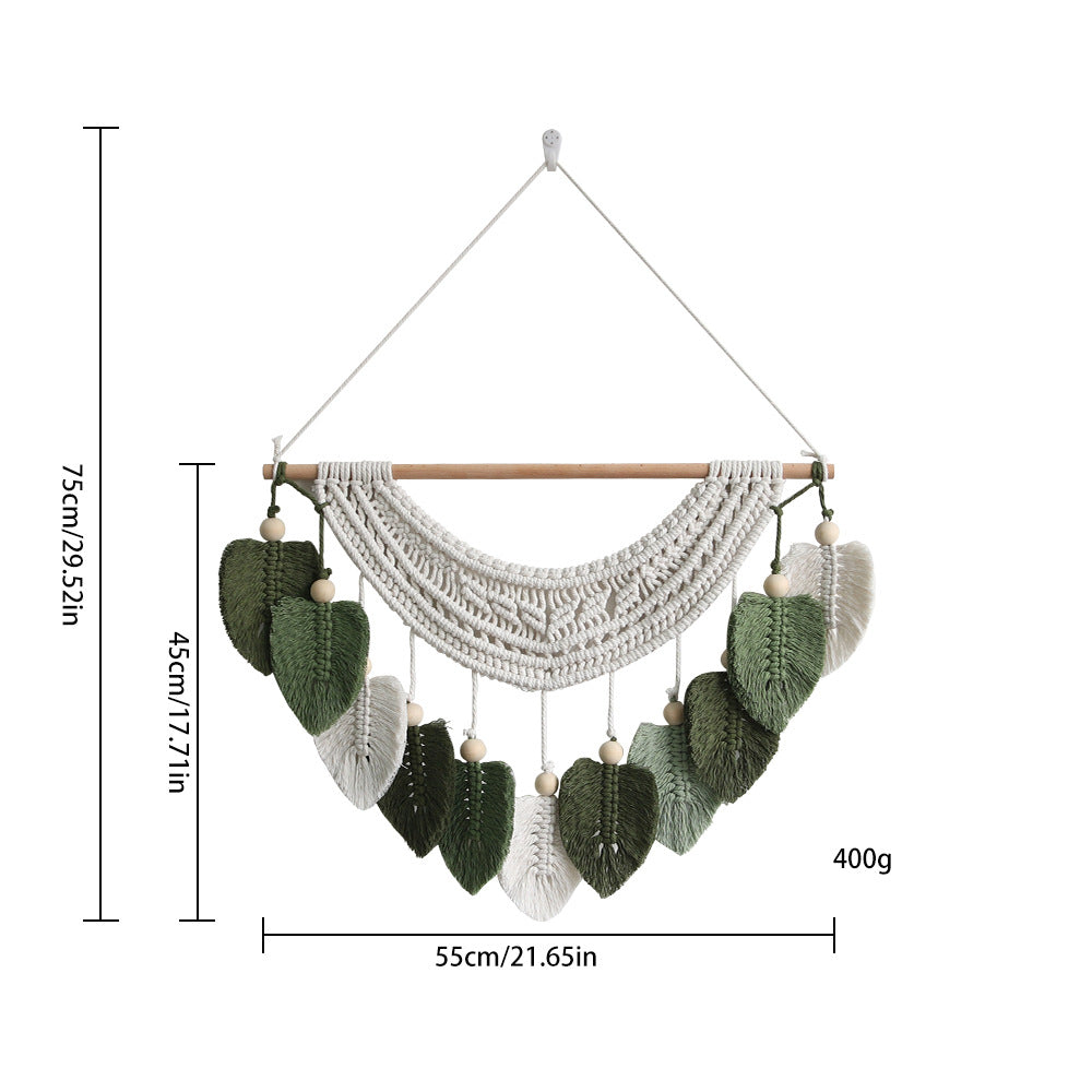 Macrame Wall Decoration with Leaf Design | Kelmera