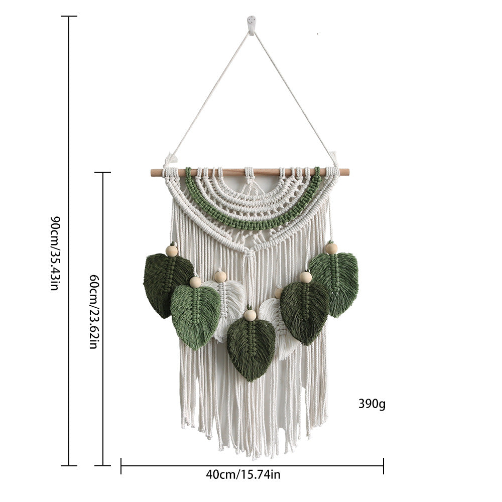 Macrame Wall Decoration with Leaf Design | Kelmera