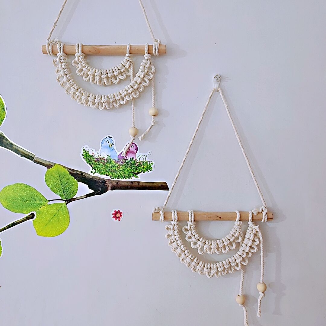 Macrame Wall Hanging 8 × 9 Inch | Kelmera