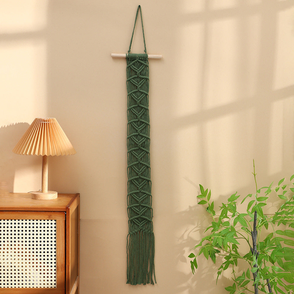 Macrame Wall Hanging Art Green Red | Kelmera