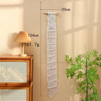 Macrame Wall Hanging Art Green Red | Kelmera