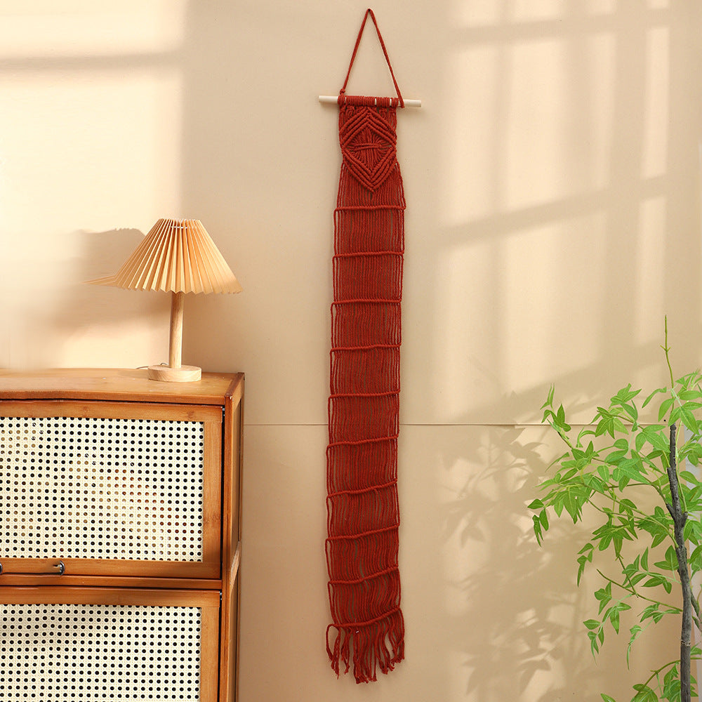 Macrame Wall Hanging Art Green Red | Kelmera