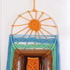 Macrame Wall Hanging Art Sunrise 30 Inch Sun | Kelmera
