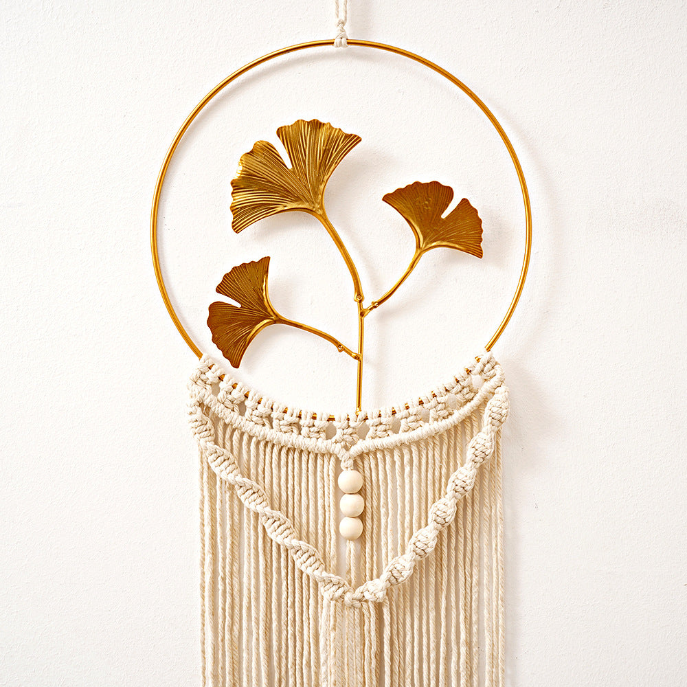 Macrame Wall Hanging Art with Leaf Design | Kelmera