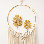 Macrame Wall Hanging Art with Leaf Design | Kelmera
