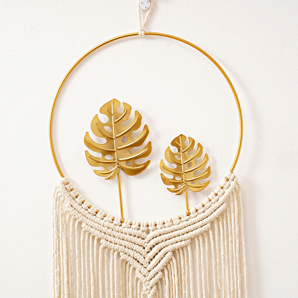 Macrame Wall Hanging Art with Leaf Design | Kelmera