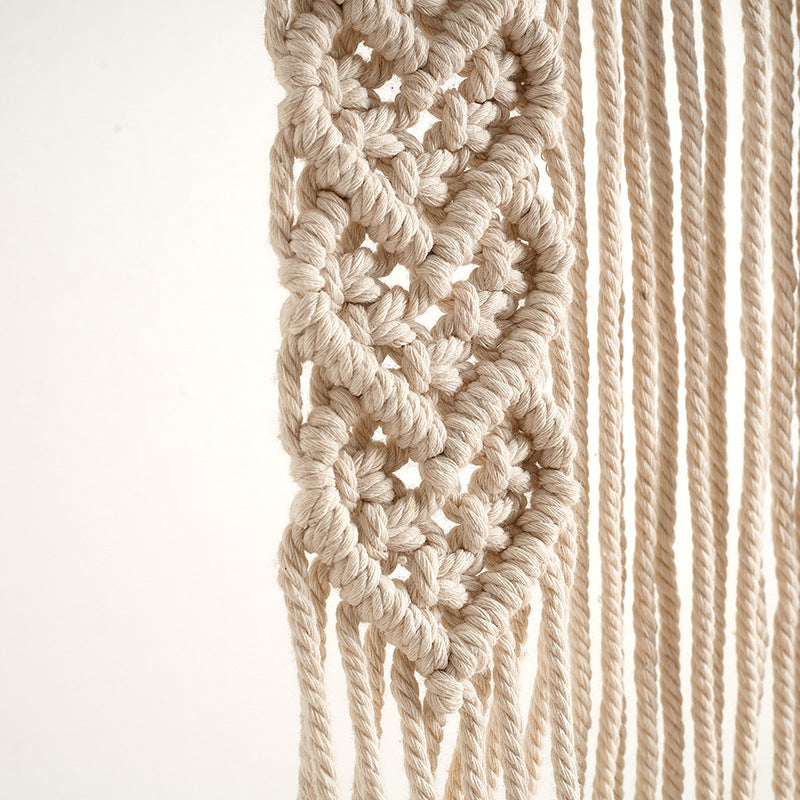 Macrame Wall Hanging Art with Wooden Shelf | Kelmera