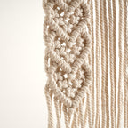 Macrame Wall Hanging Art with Wooden Shelf | Kelmera