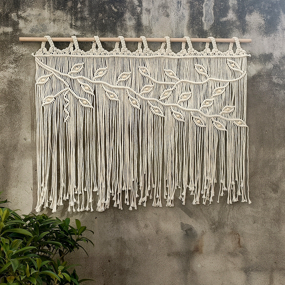 Macrame Wall Hanging Beige 120 | Kelmera