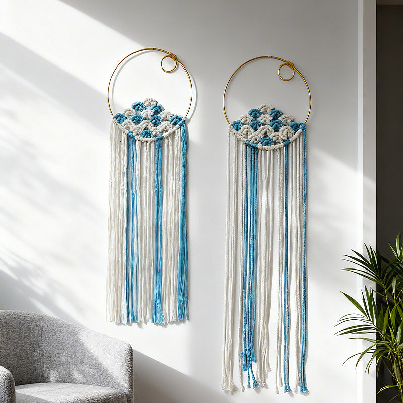 Macrame Wall Hanging Blue White | Kelmera