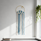 Macrame Wall Hanging Blue White | Kelmera