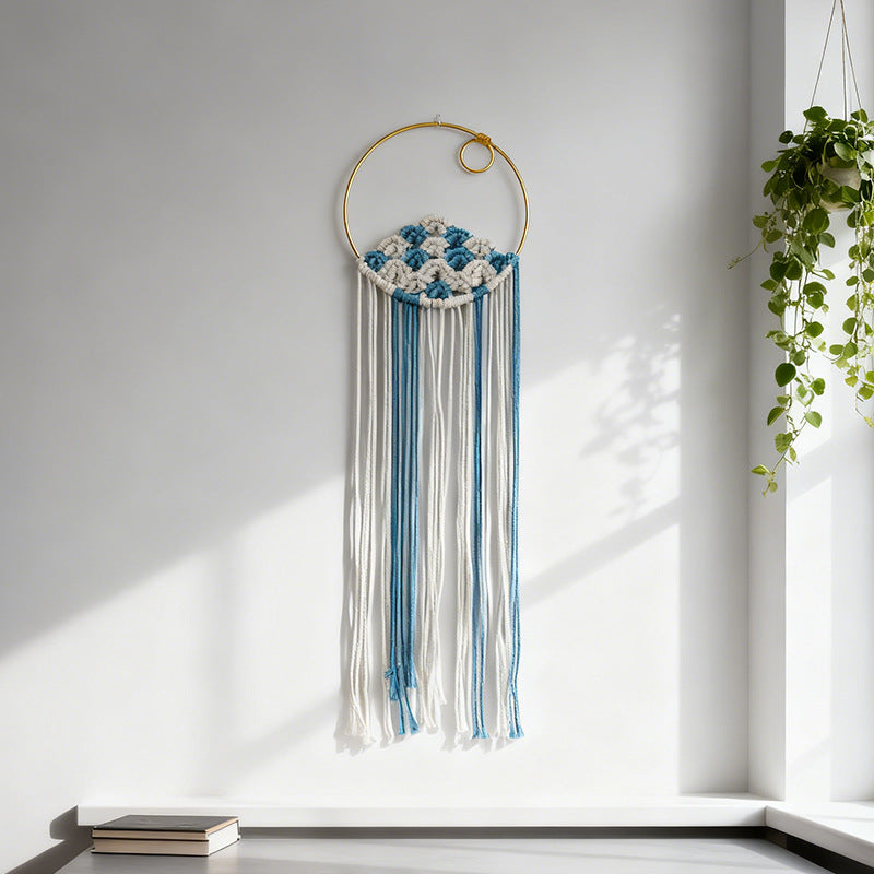 Macrame Wall Hanging Blue White | Kelmera