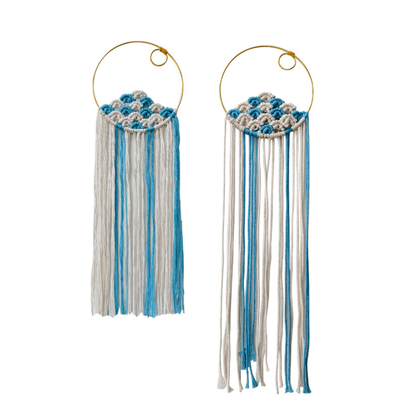 Macrame Wall Hanging Blue White | Kelmera