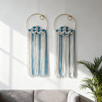 Macrame Wall Hanging Blue White | Kelmera