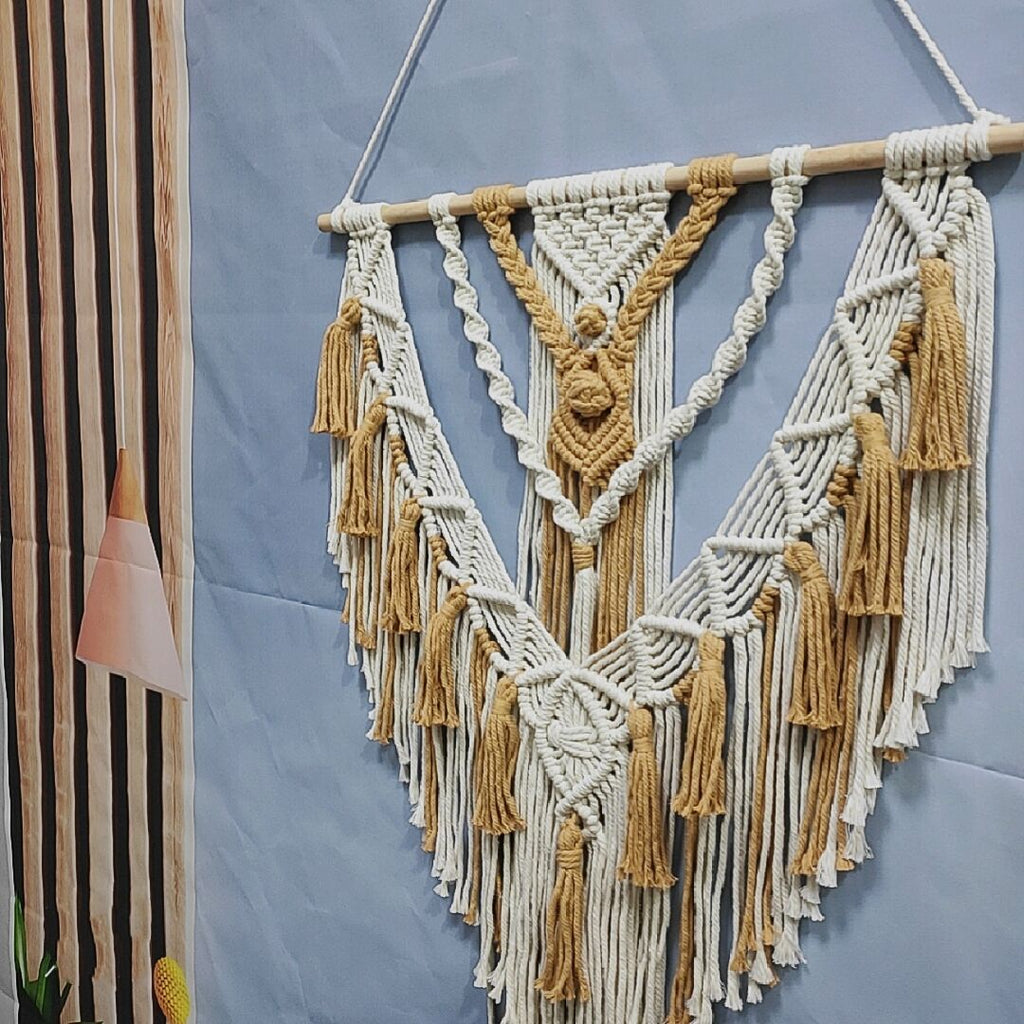 Macrame Wall Hanging Coffee Purple | Kelmera
