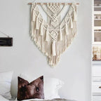 Macrame Wall Hanging White Orange | Kelmera