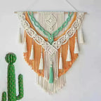 Macrame Wall Hanging White Orange | Kelmera