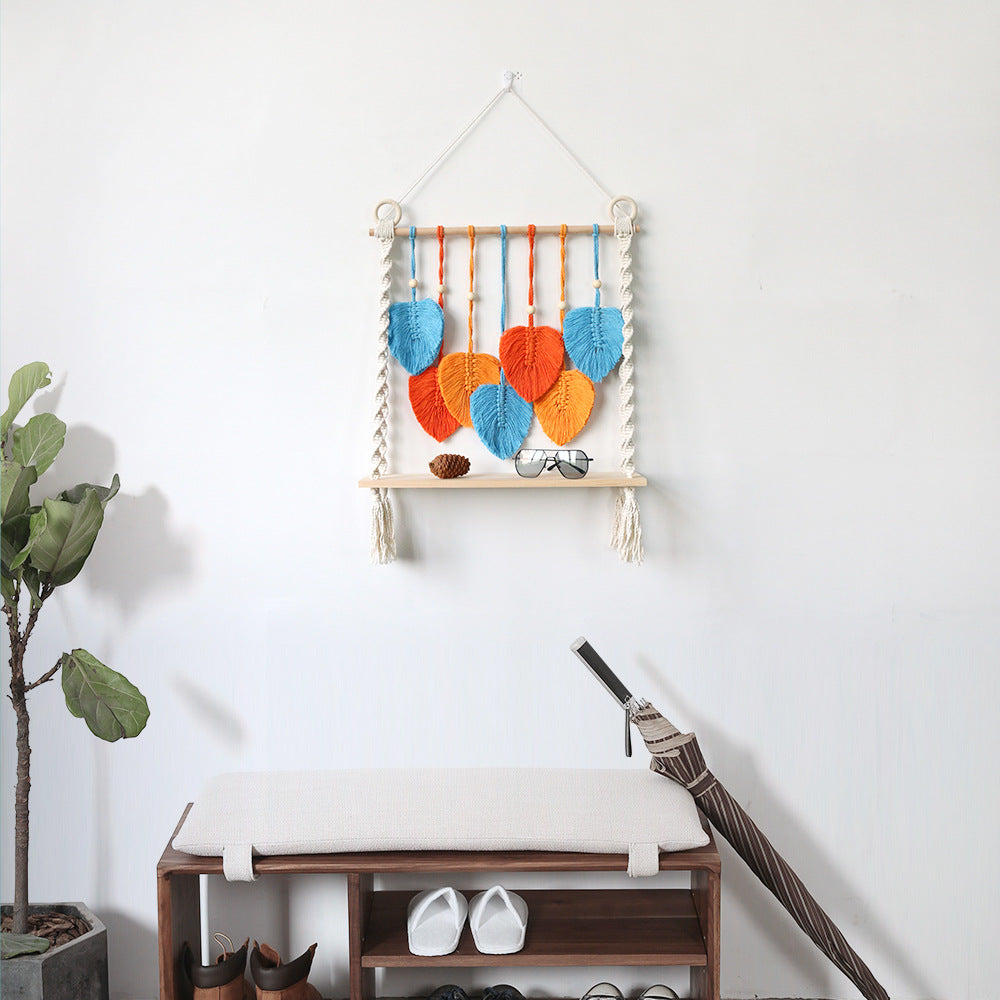 Macrame Wall Hanging with Decorative Leaf Patterns | Kelmera