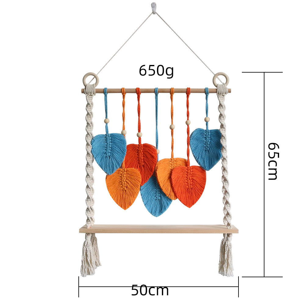 Macrame Wall Hanging with Decorative Leaf Patterns | Kelmera