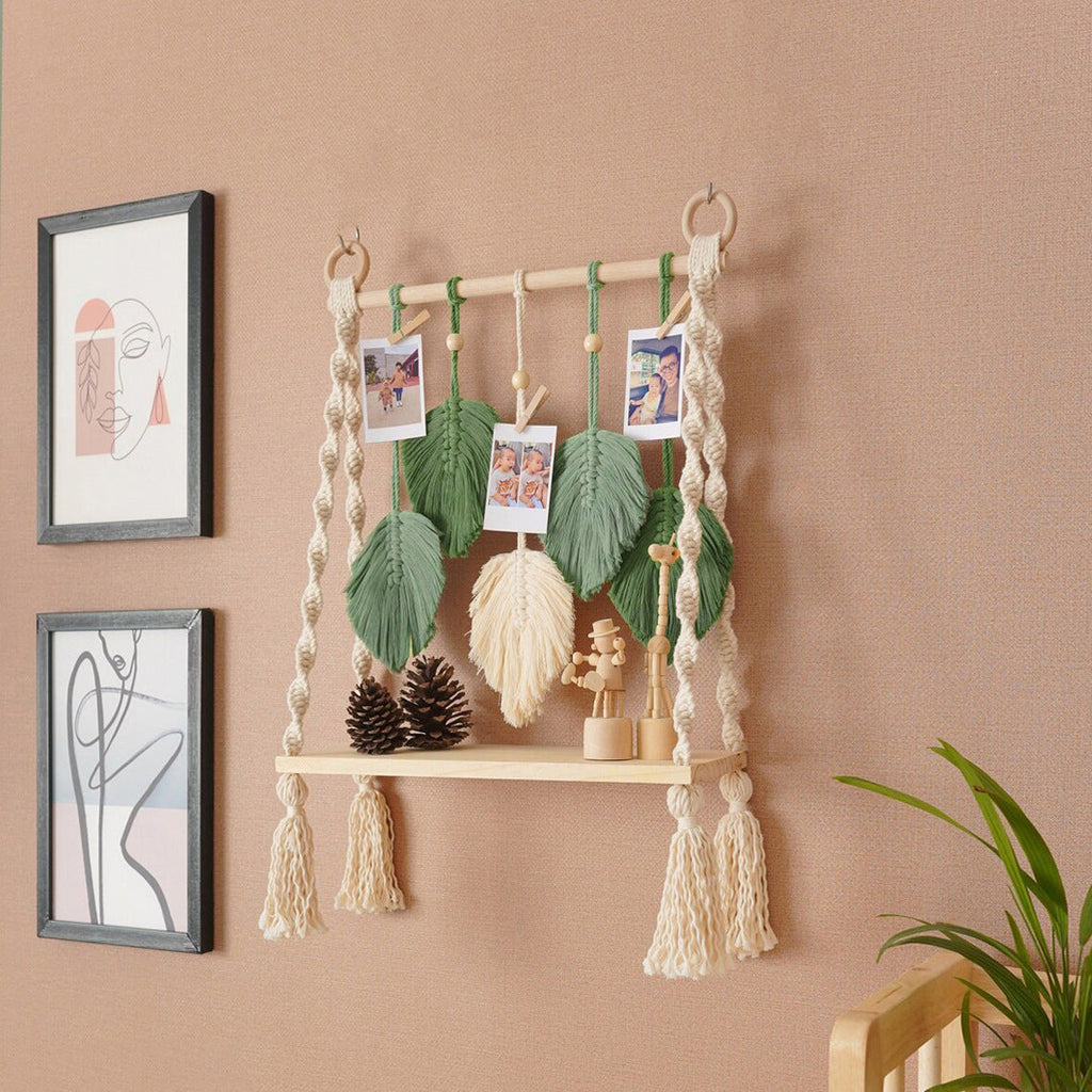 Macrame Wall Hanging with Decorative Leaf Patterns | Kelmera