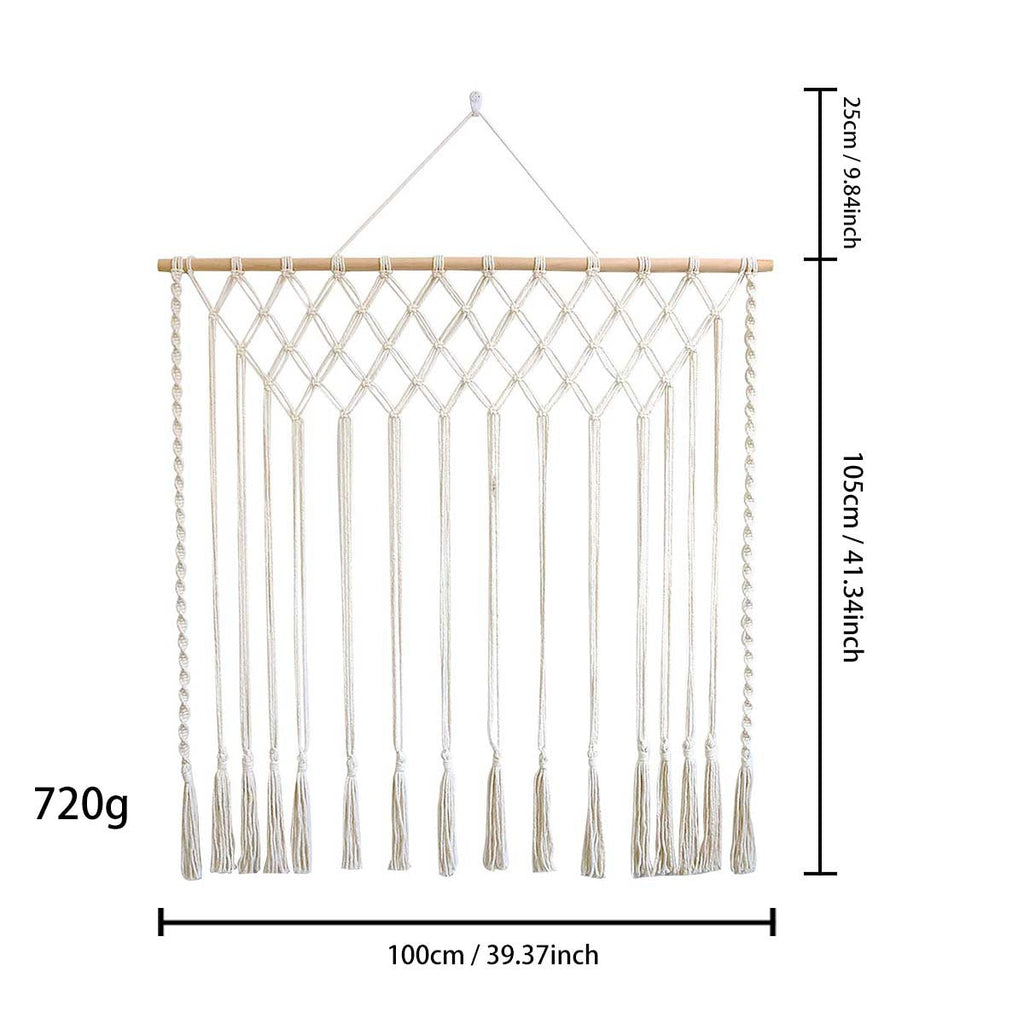 Macrame Wall Hanging with Elegant Fringes and Artistic Design | Kelmera